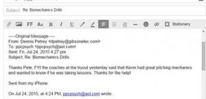 testimonial, message after tough tryout